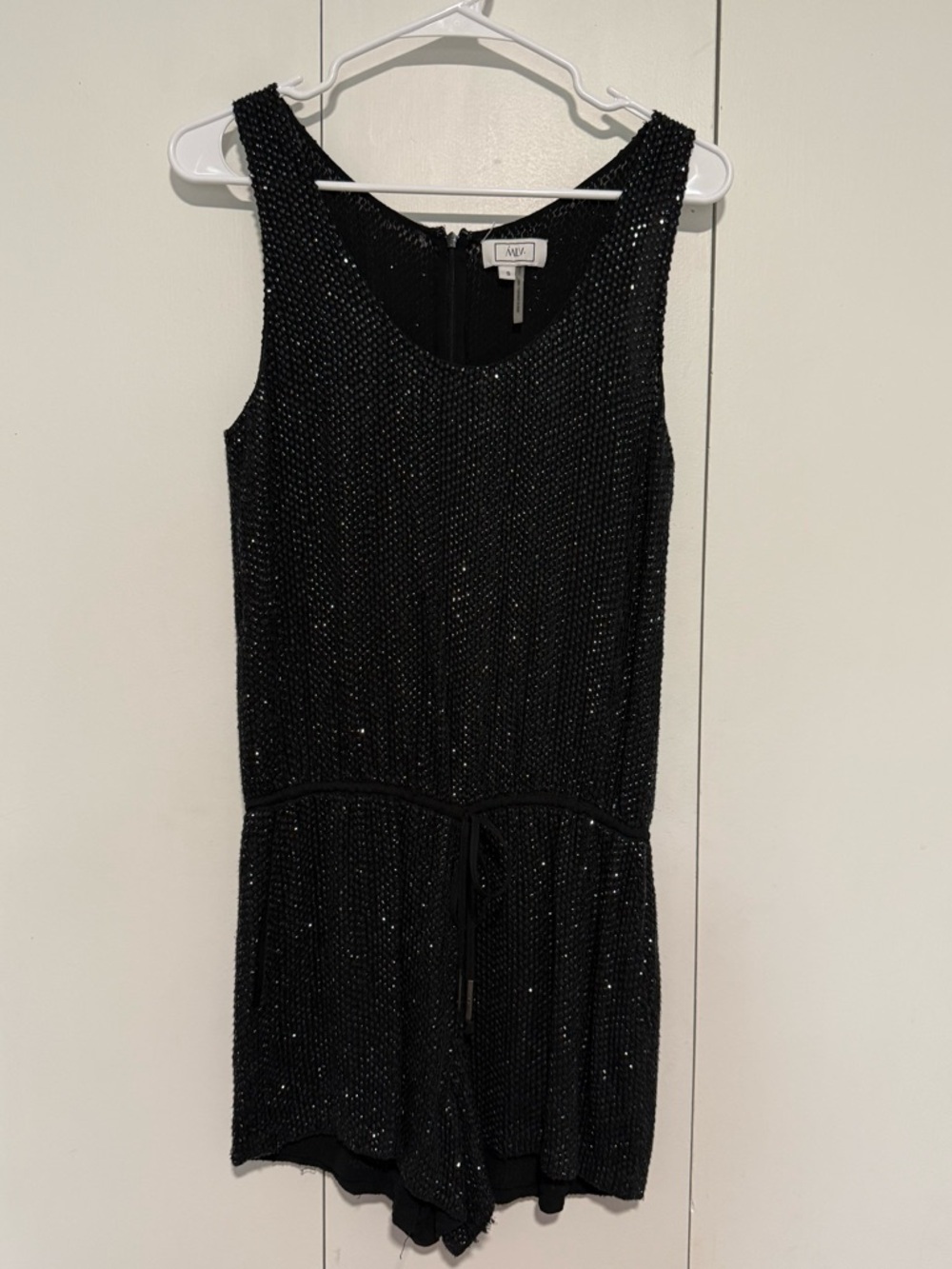 MLV Black Ursula Beaded Romper size small